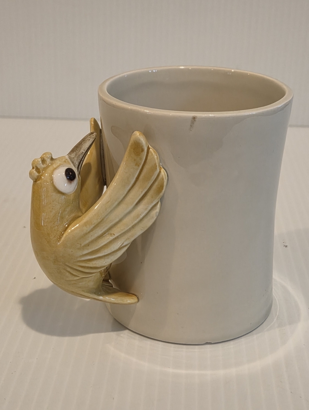 Fitz And Floyd Yellow Bird In Hand Coffee Cup Mug Ceramic Collectible